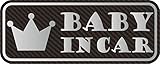 【3M　1080-CF12使用】BABY IN CARマグネット　カーボンタイプ　(シルバー)