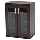 不二貿易 キャビネット ポルト 幅60×奥行39.5×高さ80cm ダークブラウン 82508