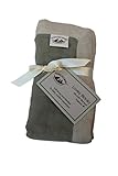 Poncho Baby Organic Security Blanket, Lovey Blanky, Olive/Beige by Poncho Baby