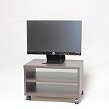 テレビ台・プリンター台 キャスター付き　幅50×奥行き36×高さ33cm　ダークブラウン