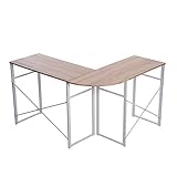 シンプルデスク　パソコンデスク　パソコンデスクＬ型 (ナチュラル)