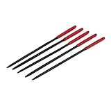 uxcell　ヤスリ　スクエアファイル　プラスチックハンドル　ハンドツール　3mm x 140mm　5本入り