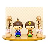 ぷりふあ 雛人形 コンパクト 木製 prefer MOKU こけしひな produced by 卯三郎の孫 mikuno