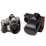 [恵＼イーサン] TP Original Nikon DF 専用 本革 ボディケース＋カバー オープナブルタイプ ハンドメイド本革 ボディケース 互換 電池交換便利 底面開閉 ハンドメイド本革ハーフカメラケースバッグカバー (ブラック)
