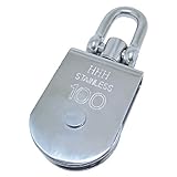 ステンレス滑車 ステンレスサンマブロック 自在シャックル MBS75 車径 75mm 使用荷重 500kg A 183mm B 33mm C 12mm D 65mm E 14mm スリーエッチ HHH