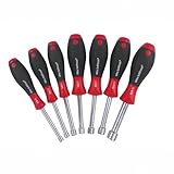 Wiha 34391 7-Piece Hollow Shaft Metric Sizes Nut Driver Set with Soft Finish by Wiha