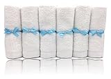 Bamboo Baby Washcloths Soft Organic White for Bathing and Skin Care by Josh and Jill Baby Shoppe