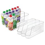 mDesign suriclearbabybins Pack of 2 - Stackable Food Organizers クリア 4116MDB