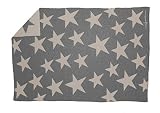 Lorena Canals Wool Rug Blanket Stars (Light Grey/Beige) by Lorena Canals
