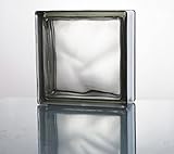 ガラスブロック ◆◆◆デザイン豊富20種類◆◆◆（カラーシリーズ） 190mm角×80mm厚　 (6個セット（1ケース）, Cloudy Grey)