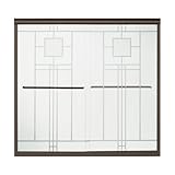 スターリング5405 – 59 Finesse 58 – 1 / 16 " High x 59 – 5 / 8 "ワイドスライドフレームレスシャワーD、 5405-59DR-G68 1