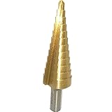ステップ ドリル 3/16 "-7/8" インチ チタン ビット 1/16 "刻み hss ステップ コーン ドリル ビット マルチ ドリル ビット 12手順穴カッター リーマ