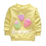 Brightup　幼児　女の子キャンディーカラースウェットプルオーバー、ロングスリーブtシャツ