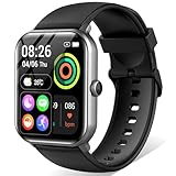 スマートウォッチ 【2025年革新モデル】1.9インチ大画面 Bluetooth5.3 通話機能付き iPhone対応 アンドロイド対応 活動量計 腕時計 着信・メッセージ通知 音楽再生 スポーツウォッチ 100種類運動モード 200+文字盤切替 天気予報 カメラ制御 生活防水 長持ちバッテリー メンズ レディース（黒い）