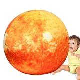 リアルな月太陽のぬいぐるみ - 地球儀ぬいぐるみ 月ぬいぐるみ - アースムーンサンオーナメントぬいぐるみ人形枕10インチ10x10インチ 抱きしめやすいホームデコレーションスローピロー、子供用教育地球おもちゃ