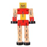 EITC Children 's Wooden多機能車Human 3次元ロボット建物ブロック教育玩具