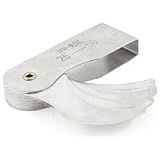 uxcell 内外兼用 キャリパー メジャー 測定ツール 半径ゲージ シルバートーン メタル 25-50mm