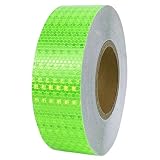 反射テープ リフレクター ライトグリーン 5cm×3m 1本 ハニカム 高輝度 夜間 防犯 視認性向上 目立つ 車 自転車 ヘルメット 屋外 野外 NYANDELMO ND-0403-R08-LGN-5cm×3m