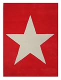 Lorena Canals Wool Rug Star (Red) by Lorena Canals