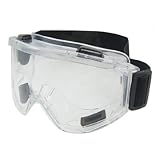 uxcell 保護メガネ 工場用　弾性　ヘッド　バンド　透明　ソフト　プラスチック　酸防止　アルカリ　メガネ
