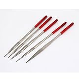 4ミリメートルX 160ミリメートルゴムはダイヤモンドコーティングされたハーフラウンドファイルツール5個ハンドル