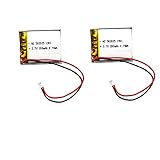 OCTelect 2個 Li-Po 502025 3.7V 200mAh リチウムポリマーバッテリー MP3/Bluetooth/バックアップ用 シルバー