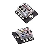 Perfk 2ピース　8ウェイ回路標準　ATO ATCブレード　ヒューズ　ボックス　ブロックホルダーターミナル　ブレードヒューズ