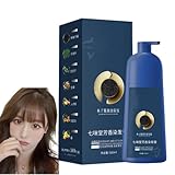 キャビアプロテインヘアカラーシャンプー ヘアカラー 白髪染めシャンプー ボタニカルカラークリームシャンプー 500ML 簡単で便利男女兼用 (茶色（Tea brown）, 500ml)
