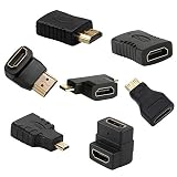 AONTOKY Hdmiアダプターキット (7アダプター) Mini Hdmi - Micro Hdmi オス-メス