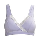 Seliyi女性のマタニティー授乳用のブラジャー　授乳期の母さんのための下着　ブラジャー　紫　L