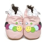 Soft Leather Baby Shoes Caterpillar Pink [ソフトレザーベビーシューズキャタピラーピンク] 4-5 years (17.5 cm)