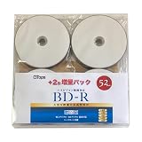 Touch(E-セレクト)BD-R 25GB 50枚+2枚増量52枚入り 1回録画用 ブルーレイディスク BD-R 25GB 52枚 ホワイトプリンタブル 片面1層 1-6倍速 大手メーカー同工場製 WEB限定フラットケースのリーズナブルパックBD-R25WG52F
