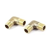 Uxcell 1/4" PT Male to Male 90 Degree Elbow Connector Quick Coupler, 2 Piece [並行輸入品]