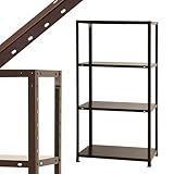 スマートラック NSTR-554 幅80×奥行30×高さ150cm 4段 ブラウン 40㎏/段