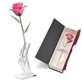 abedoe Long Stem 24 Kゴールドローズフラワーwith Display Stand in絶妙なギフトボックス、ベストプレゼント記念日、ロマンチックThanks Giving日、バレン