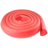 コーナークッション 全長2m 7色 4m両面テープ付 コーナーガード ケガ防止 家具保護 (レッド)