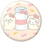 しろたん × サンリオキャラクターズ ぷにぷに缶バッジ/しろたん×ハローキティ