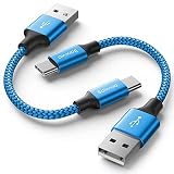 【0.3m 2本】USB Type C ケーブル 短い Baiwwa USB-A to USB-C 急速充電 ケーブル 30cm QC3.0対応 タイプC ケーブル 高速データ転送 Galaxy A20 A21 S10 S9 S8、iPhone16/15 Pro iPhone16/15、Xperia、Switch,その他Android USB-C機器対応