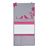 ナカバヤシ ホワイトボード 収納ポケット付き2Wayボード ピンク P2B-001P