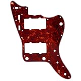 Musiclily Pro 13穴 JM ジャズマスターター用ピックガード日本製 Fender Japan Jazzmasterエレキギター用、茶べっ甲4P