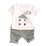 Cutelove 子供服 Tシャツ Tシャツ＆パンツ 上下セット 可愛い 家柄 半袖 ショートパンツ 男の子 赤ちゃん 夏