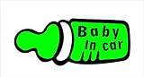 ノーブランド 緑 Baby In Car 哺乳瓶 シール ステッカー デカール カッティングシール