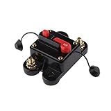 Dolity 車海洋　インライン　40AMP回路ブレーカ　手動リセット　オーディオ　ヒューズホルダ　パネル　ファイアウォールにマウント