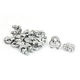 uxcell　ワイヤークリップ　ランプファスナー　　サドルク　Uボルト　ネジマウント　5mm　12個入り