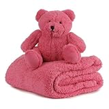 Plush Pink Bear & Blanket Gift Set [並行輸入品]