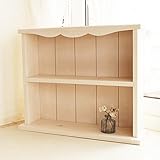 BREA 日本製 木製 ディスプレイ シェルフ 飾り棚 カントリー棚　インテリア (ホワイト)