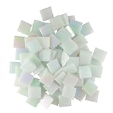Jennifer's Mosaics White 3/4-Inch Iridized Venetian Style Glass Mosaic Tile, 8-Ounce by Jennifer's M