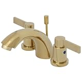 Kingston Brass KB8952NDL Two Handle 4 in. to 8 in. Mini Widespread Lavatory Faucet with Brass Pop-up