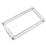 Perfk 物差し　ステンレス鋼製　自由スコヤ　測定定規　多角度　 アングル　 大工道具　長持ち　高品質