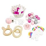 Mamimami Home おしゃぶり 歯固め DIY シリコーンユニコーン 木製うさぎ 看護ネックレス ブレスレット ペンダント　ママパパ　安心の素材 赤ちゃんの噛がため　出産祝い ベビーギフト ク